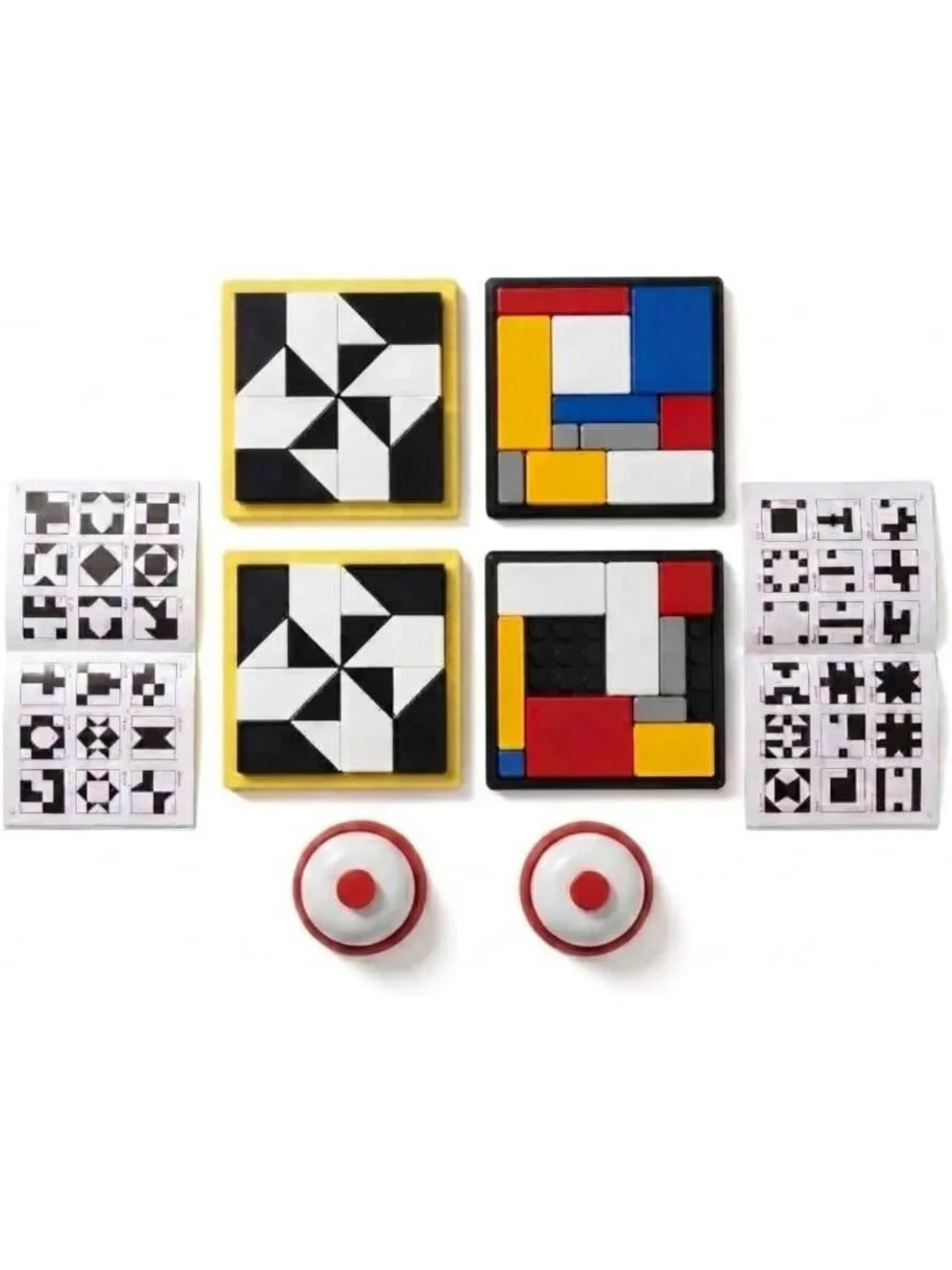 2 Battle Bells, Color Logic Blocks Set & Black & White Hidden Blocks - Fun